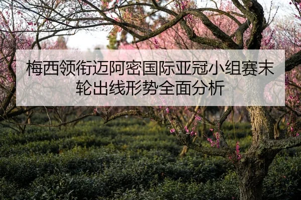 梅西领衔迈阿密国际亚冠小组赛末轮出线形势全面分析